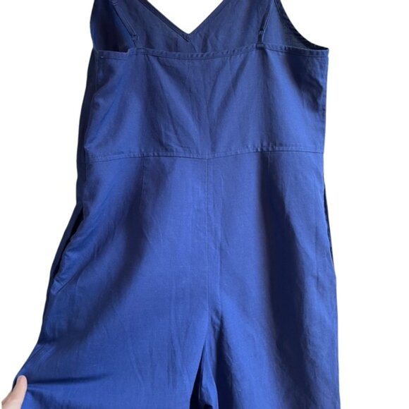 Uniqlo linen blend sleeveless wide leg cropped romper Sz XS excellent condition - Picture 11 of 15